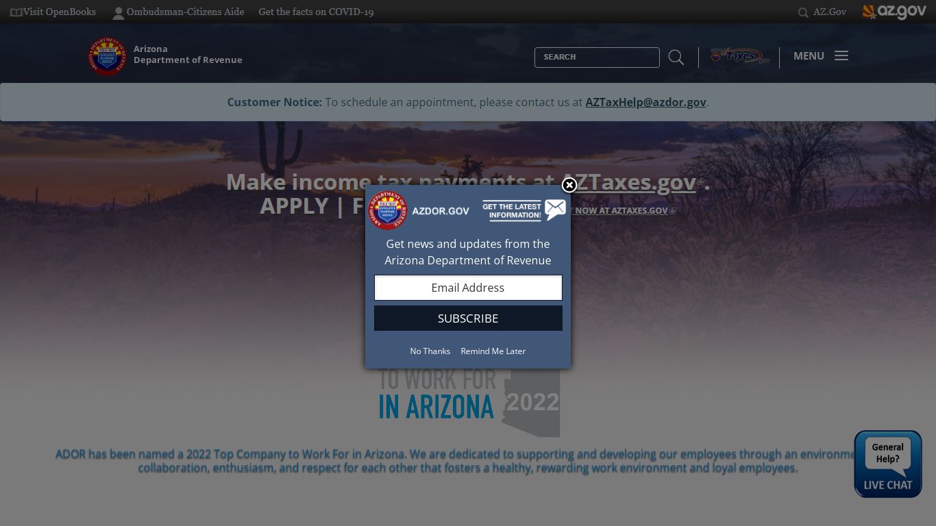 Arizona Department of Revenue - AZDOR